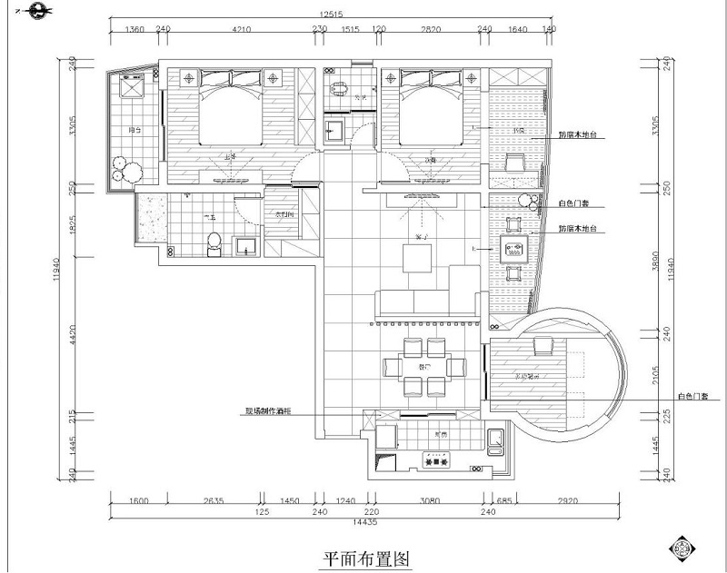 城上城-122平方-现代装饰效果图装修设计理念